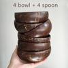 2/4/6pcs Coconut Bowl and Spoon Set 100% Natural Coconut Shell Kitchen Vegan,Buddha Smoothie Coco Bowl Birthday Gifts for Women