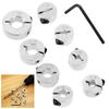 8Pcs Drill Stop Collar Set Aluminum Alloy Drill Bit Depth Stop Split Ring Drill Depth Limiter Stopper Imperial Size 1/2inch