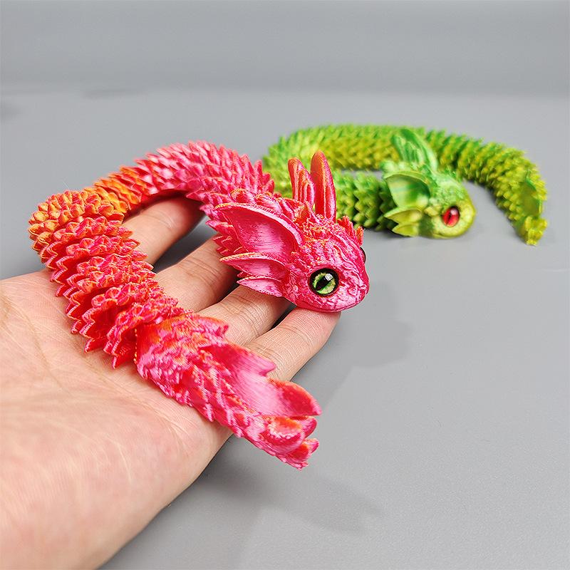 3D-печать Красивые Змеиные Сочленения Подвижная Игрушка Модель Имитация Глаз Креативный Подарок Игрушки для Снятия Стресса Украшение для Дома Маленькие Украшения