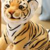 Plush Toy Rich Facial Complexion Elastic Texture Bright Color Tiger Cuddle Baby Plush Toy for Children