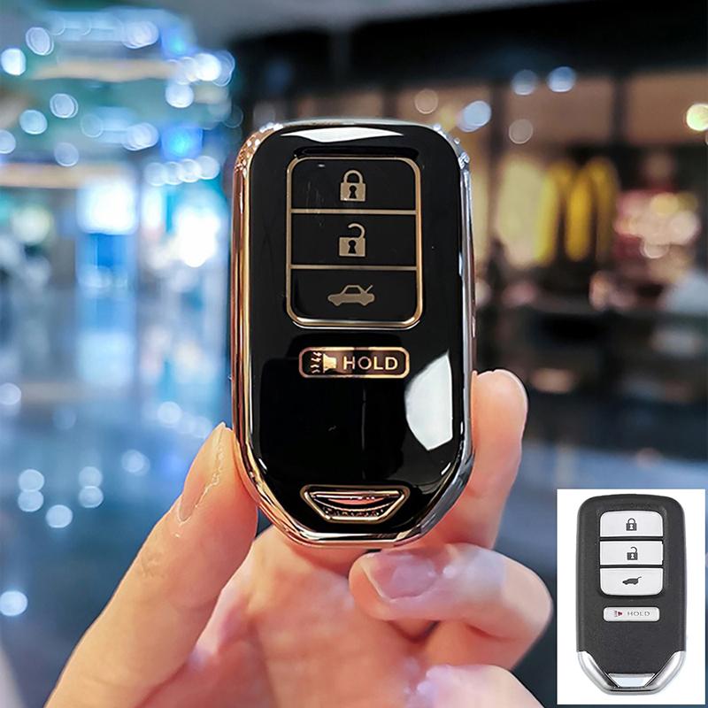 4 Buttons Fasion TPU Car Remote Key Fob Cover Case For Honda Accord EX EXL Civic Crv Hrv Pilot Ridgeline 2016 -2018 Pocketor RM4