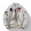 Unisex Oversized Streetwear Bomber Jacket Winter Thickened Fleece Lined Casual Outerwear Men Women