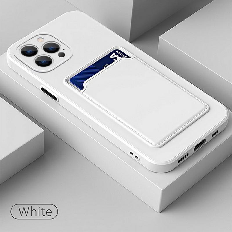 Модный однотонный чехол для телефона с отделением для карт памяти для iPhone 16 Pro 15 14 Pro Max 12 13 12 11 Pro XS XR 8 7 противоударный чехол на заднюю панель