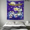 Custom Name diddl Wall Tapestry Aesthetic Wall Hanging Printed Fabric Blanket Decorative Tapestries for Bedroom Living Room Home Decor