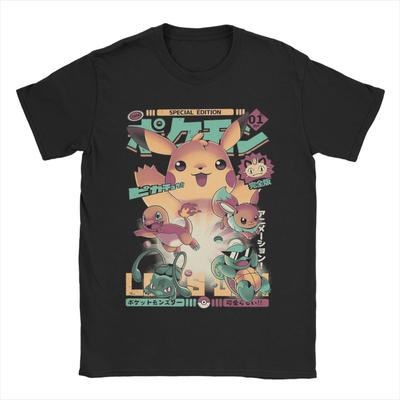 PPokemon TShirts Unisex Novelty 100 Cotton Tees Round Collar Short Sleeve T Shirts Unique Clothing