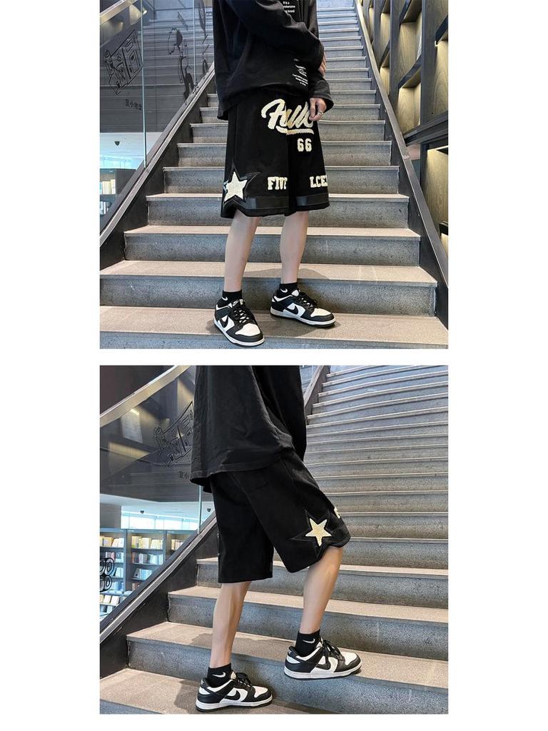 Мужские модные вышитые летние шорты - стили хип-хоп, ретро, японский и гонконгский