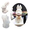 3D форма из смолы в виде кролика для DIY гипсовых украшений, поделок, декора для пасхальной вечеринки, силиконовые формы для литья эпоксидной смолы в форме кролика