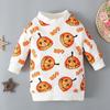 Рубашка с длинными рукавами и тыквой на Хэллоуин для маленьких мальчиков и девочек, верхняя одежда для детей 0-4 лет