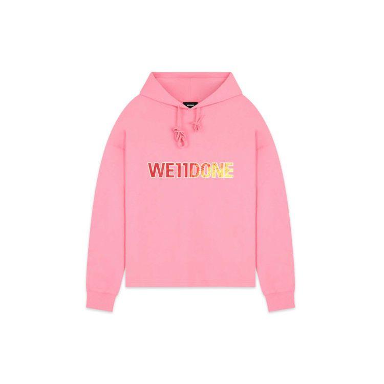 We11done Logo Print Pullover Sweatshirt Unisex sweatshirt Pink WD-TP5-19-500-PK