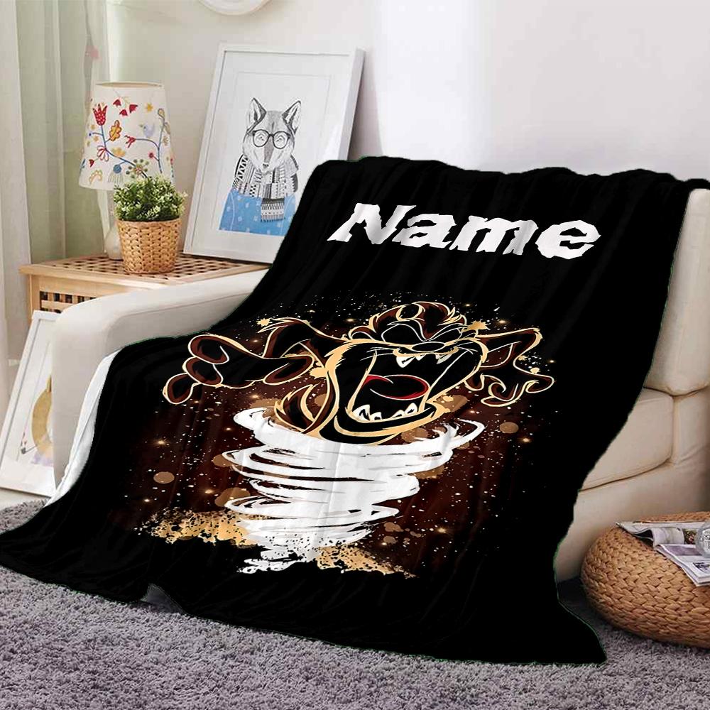 Custom Name Tom Jerry Adventure Party Blanket For Couch Bed Plush Cozy Fuzzy Blanket Super Soft Warm Blankets For Fall And Winter 0916102