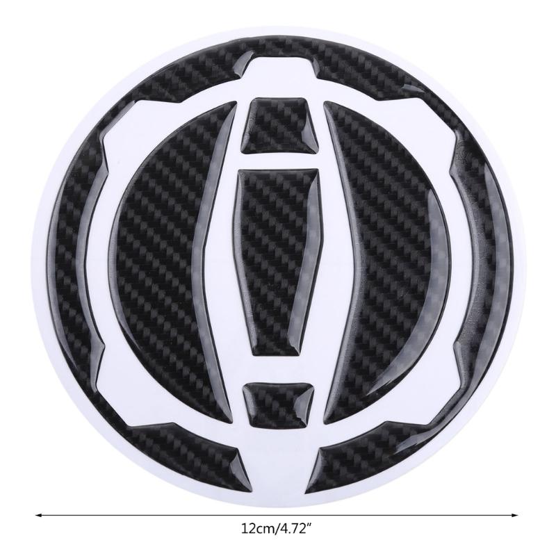 Углеродное волокно мотоциклетного газа для крышек бака, накладка, наклейка, наклейки, диаметр 12 см/4,72 дюйма для Z900 Z400 Ninja 400
