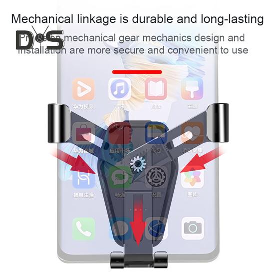 Car Phone Holder with Automatic Locking Arm Slot Air Vent Mount Stand for 4-7 Inch Smartphones Dashboard Cradle for All Smartphones