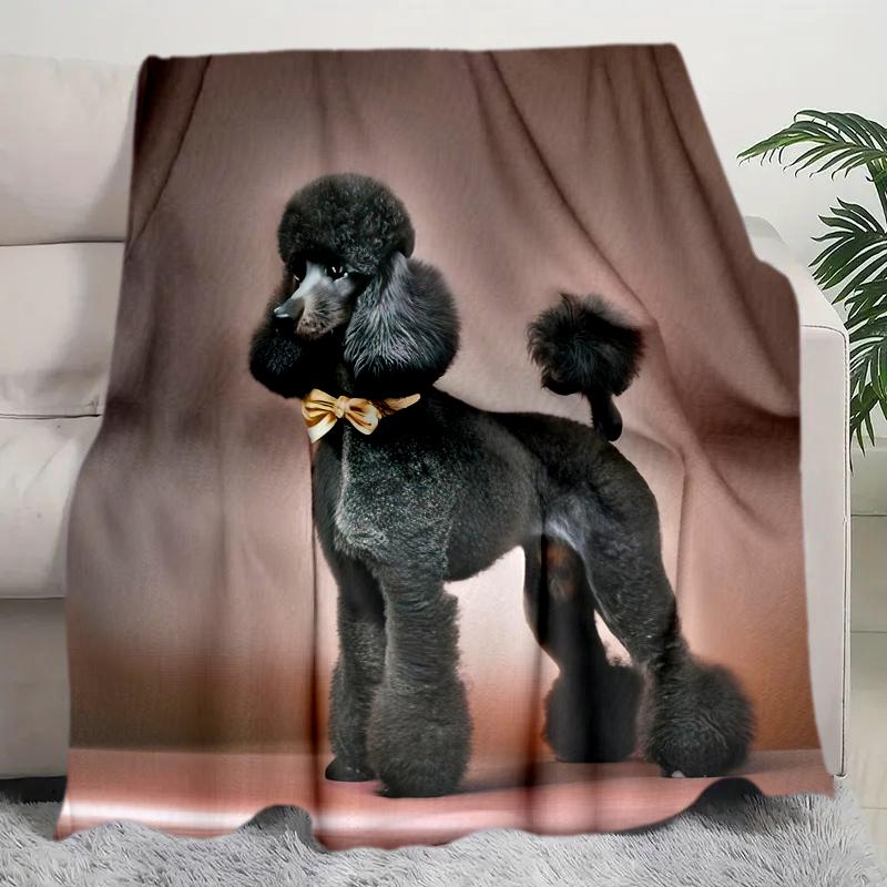 1PC Dog cute printed blanket, all season lightweight home office outdoor nap multifunctional blanket A9