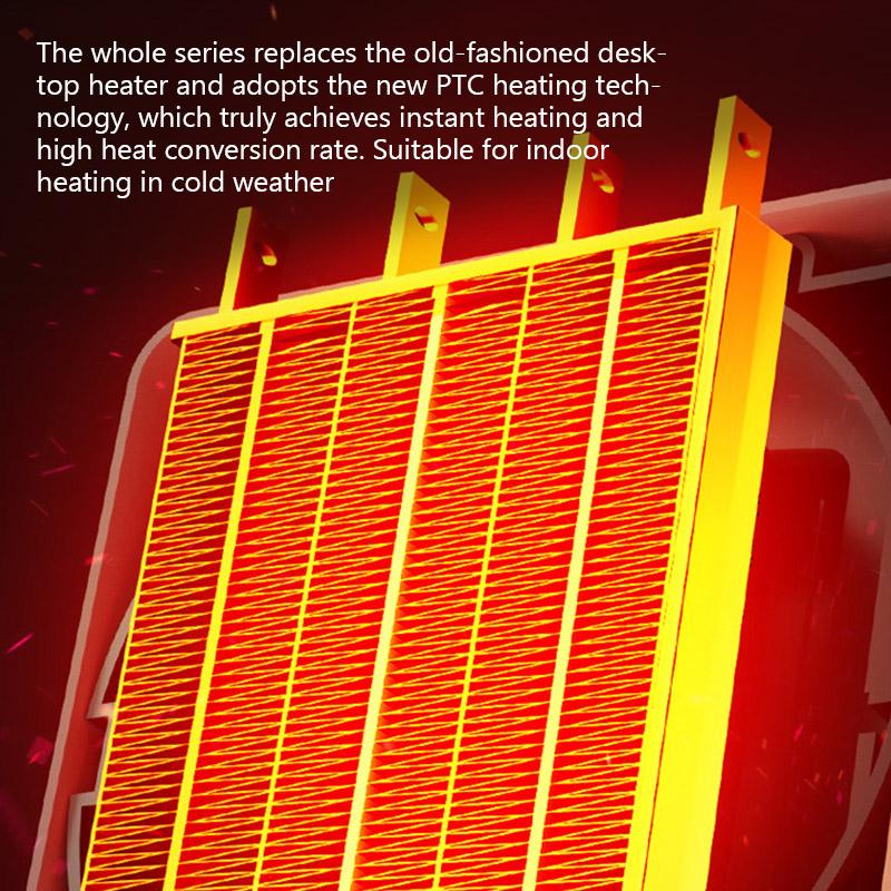 500 Вт Электрический нагреватель PTC Керамический нагреватель Горячий воздуходувка Домашний Комнатный Маленький Настольный Вентилятор Тепловентилятор Зимняя Маломощная Электрическая Теплая Плита