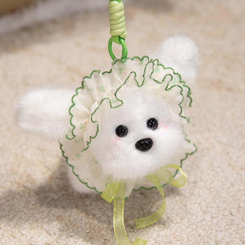 Plush Dog Keychain With Aromatherapy Scent And Fruit Design For Couples And Backpack Decor