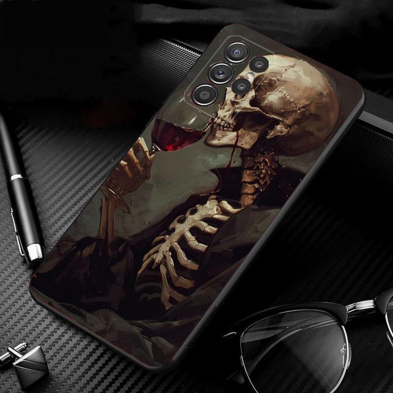 Чехол для телефона Samsung Galaxy S25 S24 S23 S22 S21 Ultra S24 S23 S22 S21 S25 Plus S24 S25 FE Skeleton Art