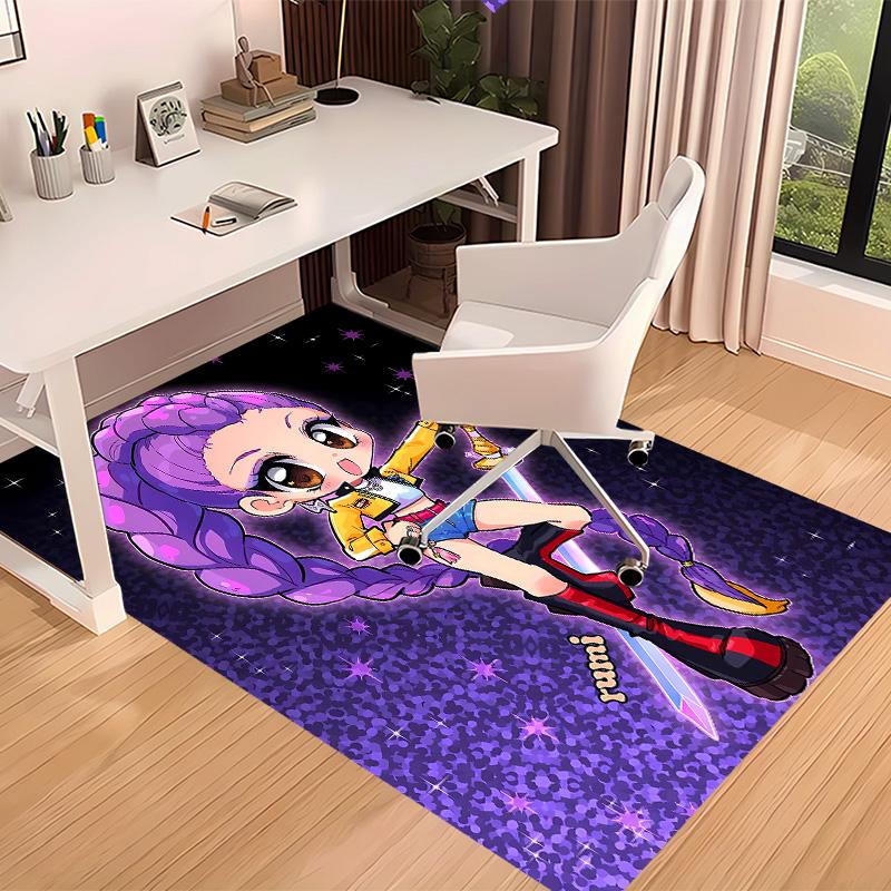 Kpop Hunter6 Printed Absorbent Washable Carpet, Non-Slip Bathroom Mats, Kitchen Rugs, Yoga Mat,Living Room Entrance, Camping Picnic Rugs