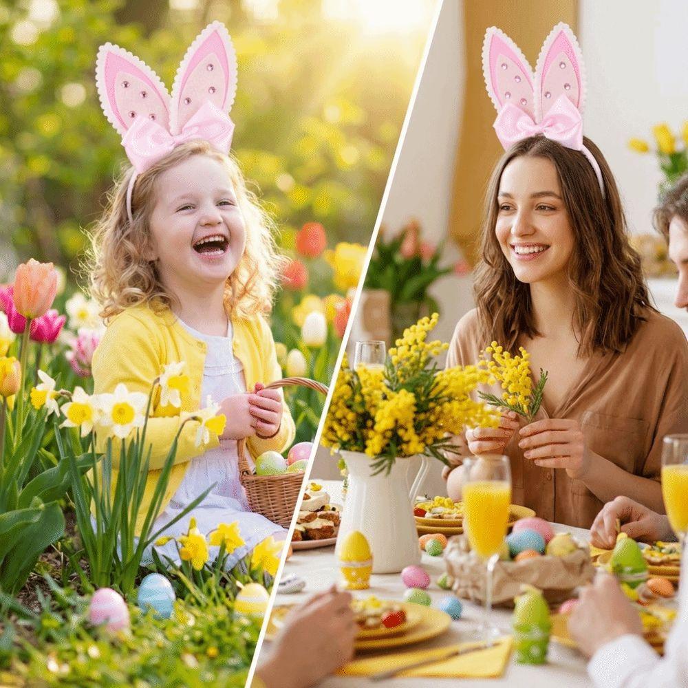 Long Ears Bunny Ear Headband Plush Rabbit Ear Hair Hoop Bunny Head Wear Birthday Party
