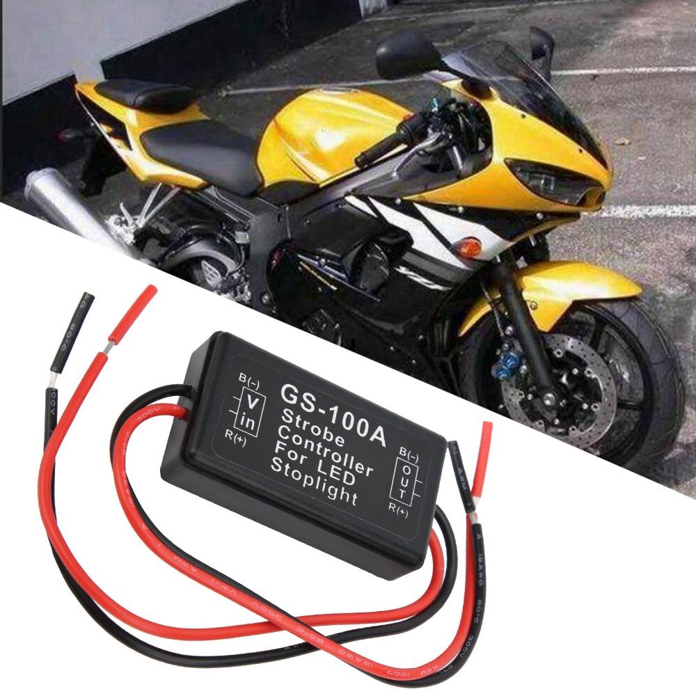 GS-100A Strobe Controller 2A 12-24VDC LED Flash Control Module 5*3*1.5cm Plastic Car Light Strobe Controller LED Light System