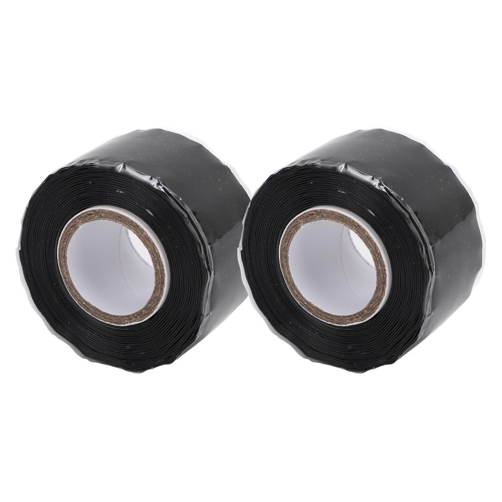 2 шт. Самоклеящаяся лента, не клейкая, 0,98 дюйма X 9,84 фута, водонепроницаемая, черная резиновая, герметичная уплотнительная лента 