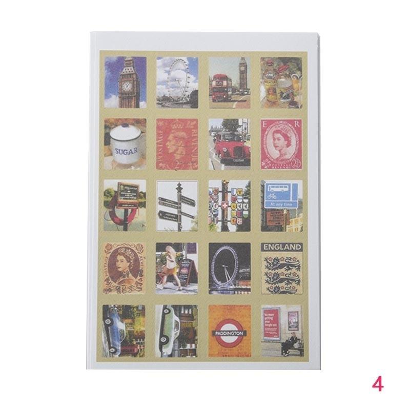 4 листа/80 шт DIY винтажная ретро бумажная наклейка Лондон Италия Дорис Алиса принц штамп