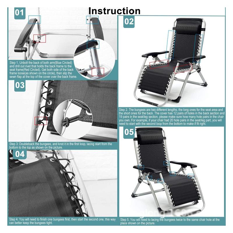 Замена реклайнера, тканевый шнур для стула и тканевая сетка для чехла для шезлонга на патио, аксессуары для ремонта стульев