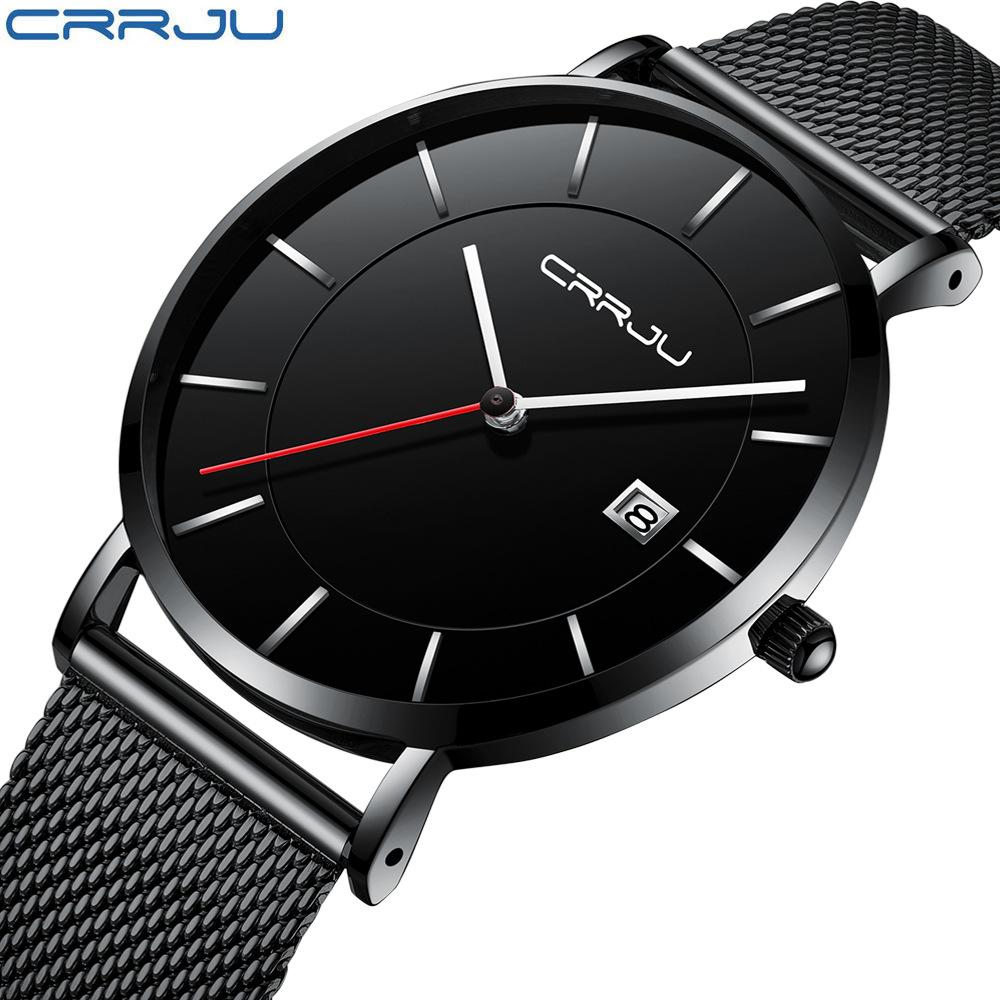CRRJU New Men's Watch Ultra-thin Simple Business Men's Watch Fashion Watch Men
