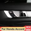 Car Accessories For Honda Accord X 10th 2018    2022 Hybrid ABS Carbon Fiber Door Handle Bowl Cover Trim Stickers