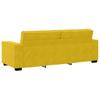 2 Piece Sofa Set with Cushions Yellow Velvet