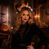 Fabric Halloween Cartoon Hairband Halloween Theme Ghost Headband Pumpkin Headband  Costume Events