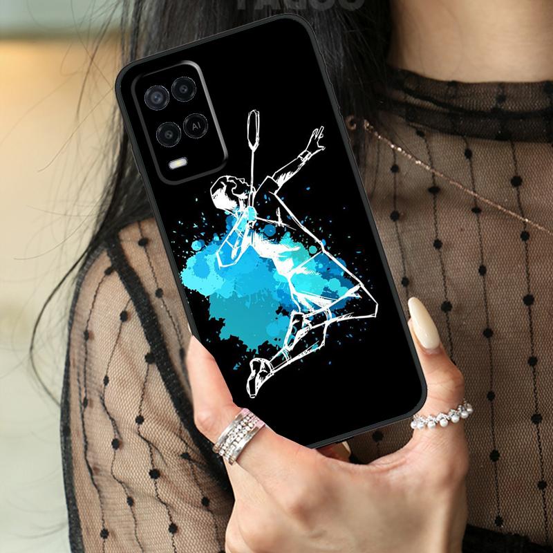 Спортивный чехол для бадминтона для Oppo A16 A76 A96 A17 A18 A60 A80 A40 A38 A58 A78 A98 A94 A74 A54 A15 A57 A77 A5 Pro