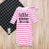 Striped Long-Sleeve Two-Piece Sleeping Bag for Kids - Breathable and Anti-Kick Design