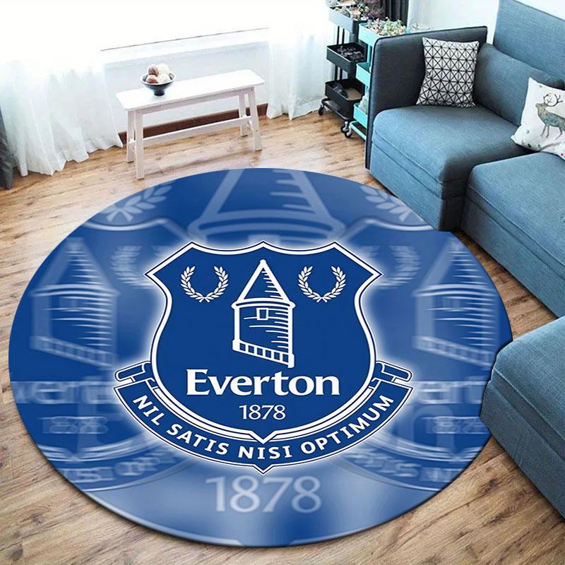 Everton F.C Round Area Rug,Carpet Rug for Living Room Bedroom Sofa Playroom Decor,Non-slip Floor Mat