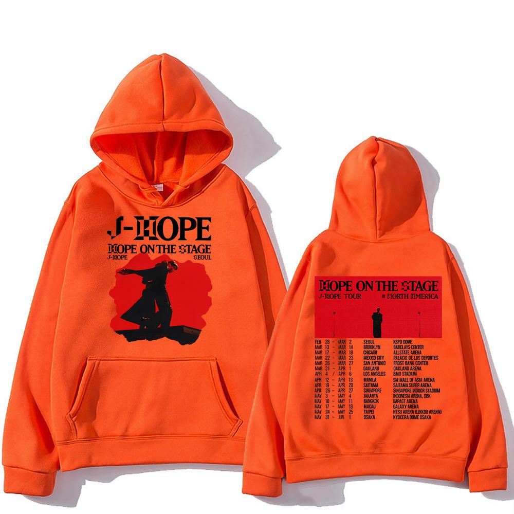 Kpop J-Hope New Hoodies J-Hope Hope On The Stage Tour 2025 Sweatshirts Unisex Casual Clothing Hip Hop Fashion Aesthetic Pullover