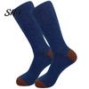 Anti Odor Thermal Cotton Dress Socks Men Argyle Crew Socks, Plus Size, Colorful Striped Fashionable Streetwear Thickened Autumn Winter for Cold