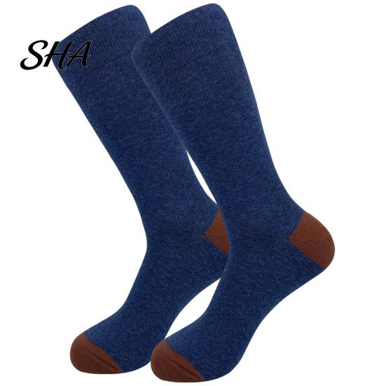 Anti Odor Thermal Cotton Dress Socks Men Argyle Crew Socks, Plus Size, Colorful Striped Fashionable Streetwear Thickened Autumn Winter for Cold