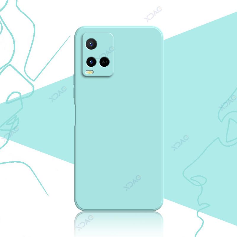 Роскошные квадратные жидкие силиконовые чехлы для VIVO Y33s Y33t V2109 Global 6.58" Global 360 мягкие чехлы для телефонов водонепроницаемые сумки