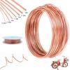 1 M Bare Copper Wire Pure Copper Wire T2 Copper Coil Conductive Copper Wire,  Bare Line Diameter 0.1/0.15/0.2/0.3/0.4/0.5-5mm