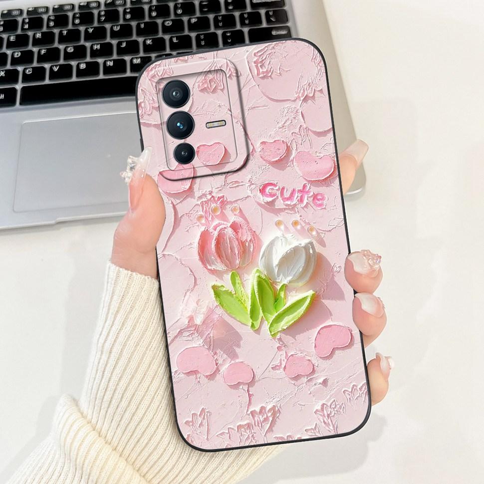 Fashion Panda Cover For Vivo V23 5G Case V2130 V2303 Soft Silicone TPU Fundas Phone Cases For Vivo V 23 V23 5G Back Cover Bumper