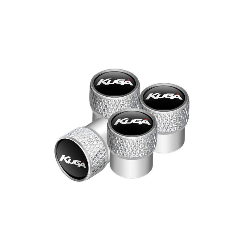 4Pcs/Set Car Kuga Letter Emblem Wheel Tires Valve Caps Metal Tyre Dust Proof Covers Decoration Accessories