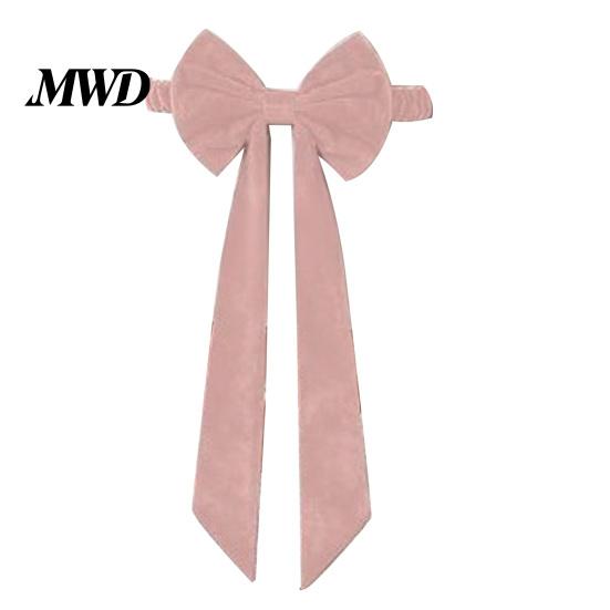 Birthday Party Chair Bows Burgundy Velvet Sashes with Elastic Straps, Reusable Bow Tie Wedding Reception Decor Back Cover, Decorative Ribbon