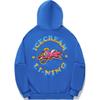 Li Ning X Icecream Collaboration Printed Letter Hooded Comfortable Breathable Loose Sweatshirt Unisex Sweatshirt Light-Blue AWDU843-4