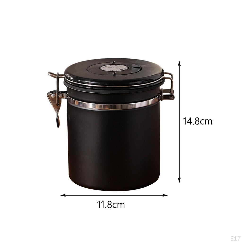 Coffee Bean Container Tea Sugar Canisters with Date Record Tool Airtight Storage Tank Household