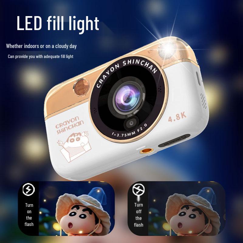 Crayon Shin-chan Dual-Camera Mirrorless Camera with Front & Rear Lenses for Selfies & Campus Photography