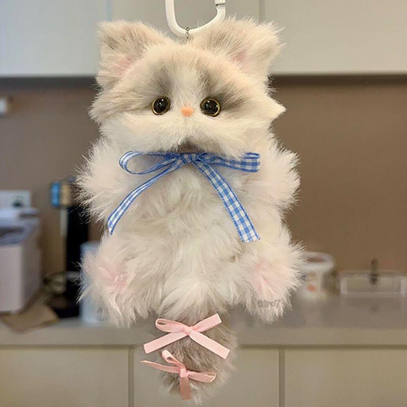 Милый плюшевый котенок кулон ручной работы Diy материал упаковка для девочек детские игрушки милый подвесной подарок