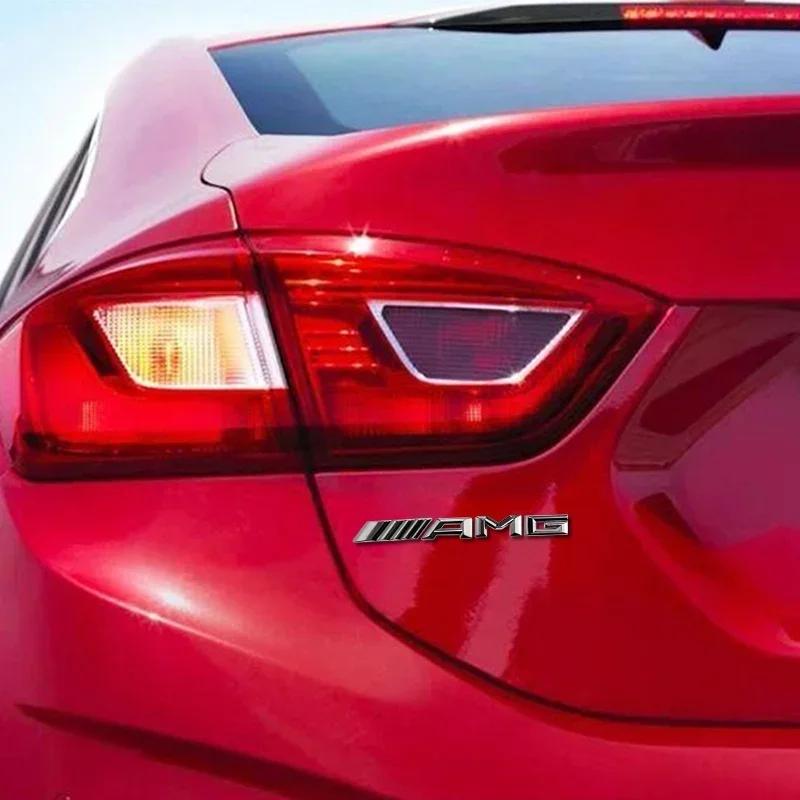 For Mercedes Benz 3D Aluminum Stickers Trunk Car Logo Decoration Label For Mercedes Benz AMG W204 W205 W203 W211 W212 W213 W201