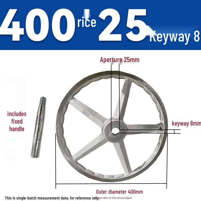 Chrome-Plated Cast Iron Handwheel with Square and Round Corrugated Edges for Industrial Machine Tools
