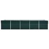 Garden Raised Bed Galvanized Steel 400 x 80 x 45 cm Green