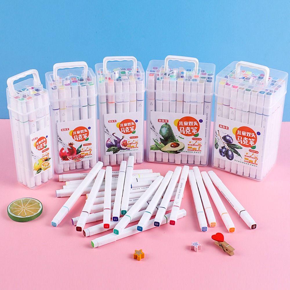 12-48 Colors Comic Sketch Marker Supplies Stationery Paint Manga Brush Art Marker  Children
