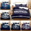 Marine Style Boat Anchor Bedding Sets Quilt Bed Cover Comforter Duvet Cover Pillow Case 2-3 Pieces Sets Bedroom Decoration